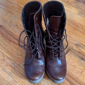Timberland Dark Brown Lace Up Women's Boots